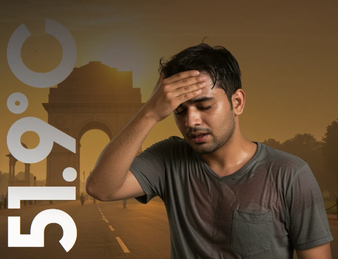 Red Alert in Delhi as Heat Index Reaches 51.9°C